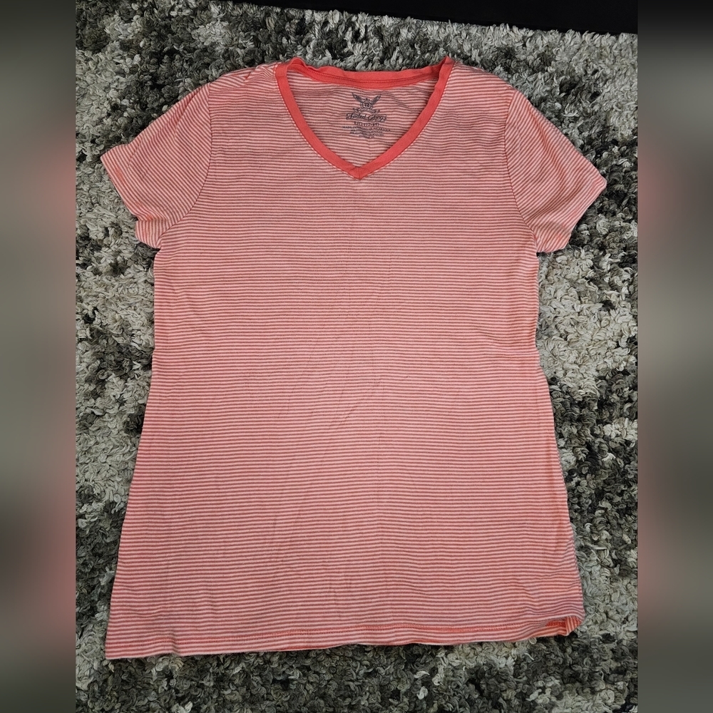 Girls Faded Glory Striped Tshirt Top Size Large 12-14